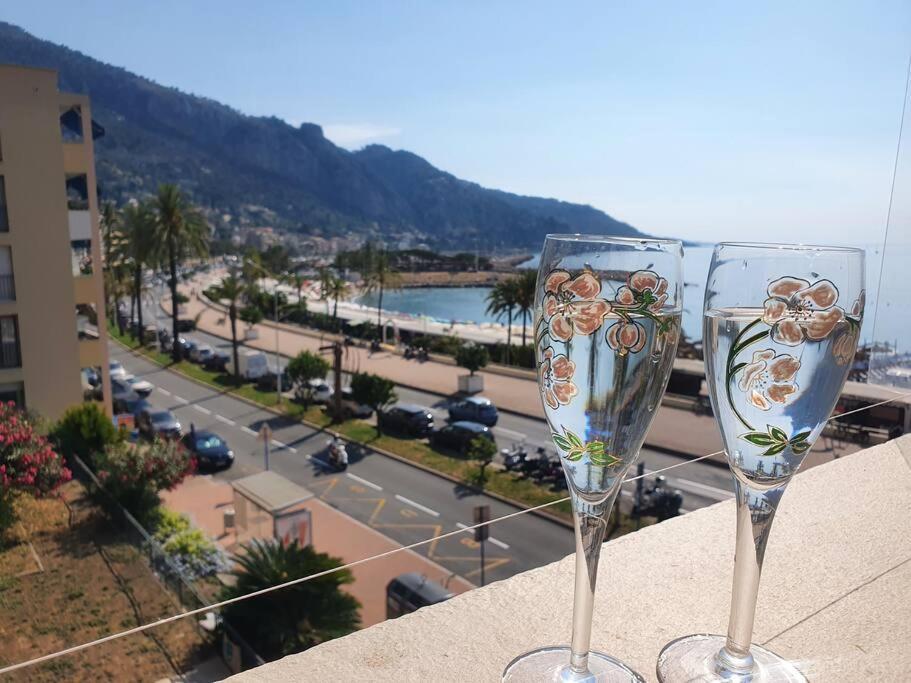 Le Garavan, Superbe Studio Vue Mer Et Vieux Menton Exterior foto